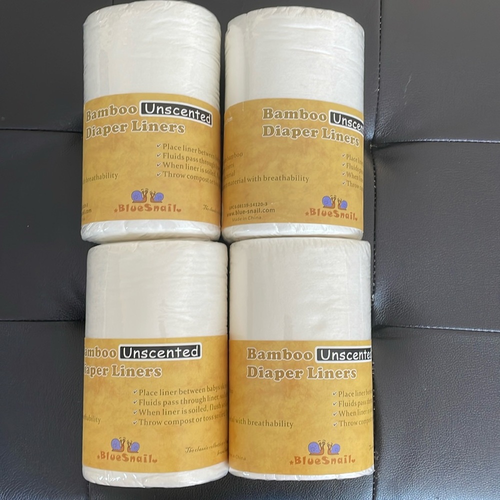 Bundle of Cloth diaper bamboo liners